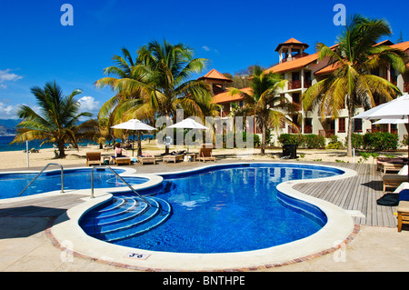 LaSource Resort Beach, Grenade, Iles du vent, Caraïbes. Banque D'Images