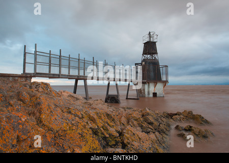 Point de batterie à Portishead en Amérique du Somerset, Angleterre Banque D'Images