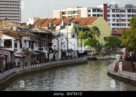 Vue sur le port de Malacca en Malaisie Banque D'Images