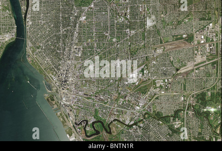 Carte aérienne voir au-dessus de Buffalo New York metropolitan area Banque D'Images