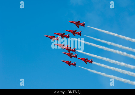 L'équipe de démonstration de la Royal Air Force Les flèches rouges Banque D'Images