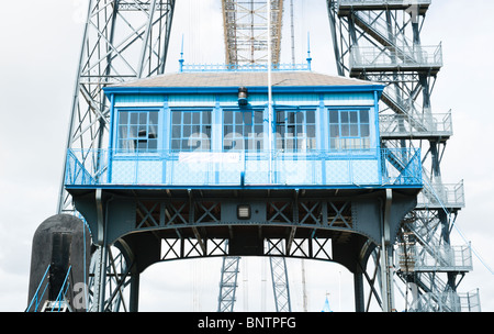 Cabine de contrôle de Newport transporter bridge Banque D'Images