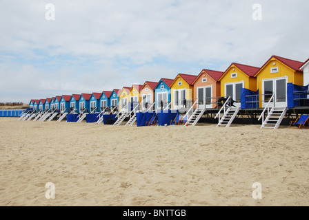 Maisons de Plage Vlissingen Pays-Bas Banque D'Images