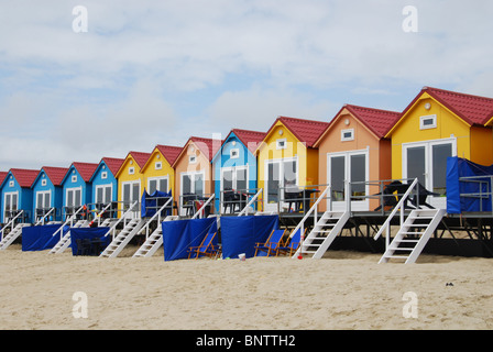 Maisons de Plage Vlissingen Pays-Bas Banque D'Images