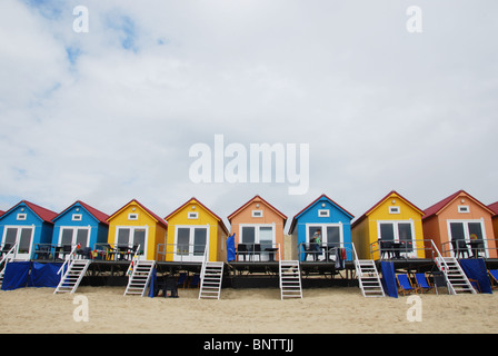 Maisons de Plage Vlissingen Pays-Bas Banque D'Images