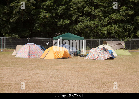 Camping à la latitude festival 2010, Southwold, Suffolk, Angleterre, Royaume-Uni. Banque D'Images