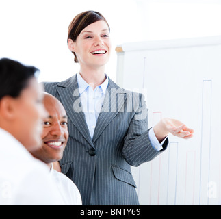 Portrait of a confident businesswoman in a meeting Banque D'Images