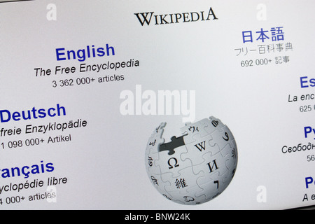 Wiki wikipedia encyclopédie en ligne gratuite Banque D'Images