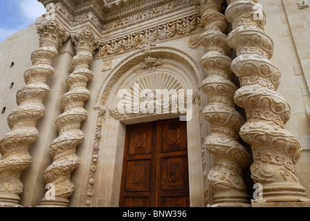 Palazzolo Acreide. La Sicile. L'Italie. 18e C Chiesa dell'Annunziata. Banque D'Images