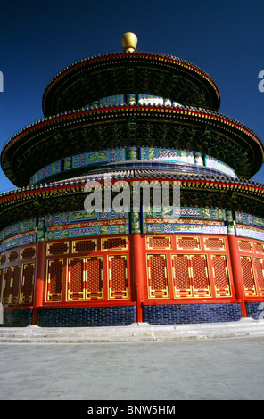 Temple du Ciel Qinan salle de prière pour les bonnes récoltes Beijing Chine site du patrimoine mondial de l'Unesco tourisme voyage de la dynastie Ming Banque D'Images