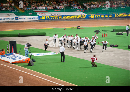 Le canon de la Marine royale à l'affichage 2010 British Speedway Grand Prix, qui a eu lieu au Millennium Stadium, Banque D'Images