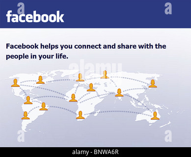 Facebook - le site web de réseautage social Banque D'Images