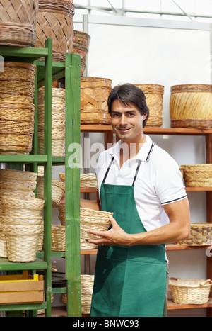 L'organisation du plateau dans des pots de fleurs Banque D'Images