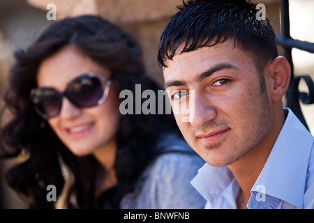 Couple Jeune turc à Mardin, Turquie Banque D'Images