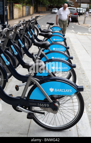 TFL London Bike Hire Scheme a été lancé de Londres 2010 Banque D'Images