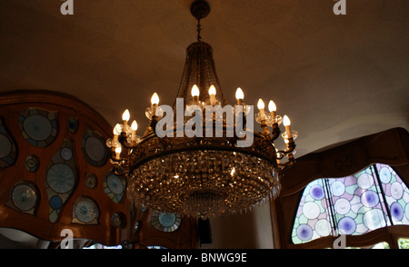 Intérieur de GAUDIS CASA BATTLO BARCELONA ESPAGNE Banque D'Images