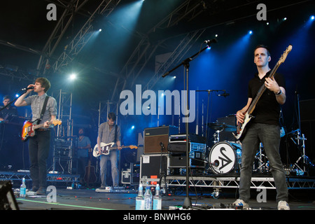 La splendeur de l'athlète Festival à Nottingham Wollaton Park. Sportif sont un Ivor Novello Award Winning French rock band Banque D'Images