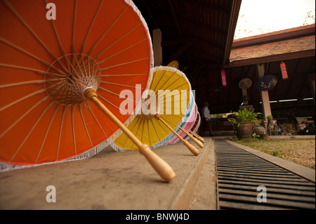 Bo Sang, Village parapluie, la province de Chiang Mai, Thaïlande, Asie Banque D'Images