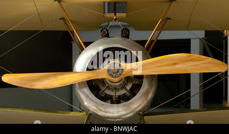 Gros plan de l'hélice avant d'un avion de chasse Sopwith Camel Banque D'Images