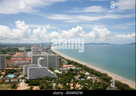 Vue aérienne de la plage de Jomtien, près de Pattaya en Thaïlande Banque D'Images