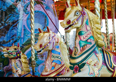 Foire traditionnelle des chevaux au galop Banque D'Images