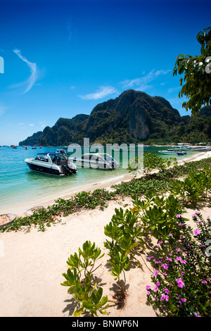 Thai Beach sur l'île de Ko Phi Phi Don, Thaïlande Banque D'Images