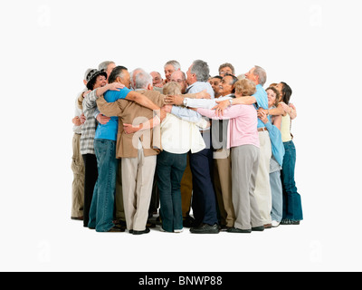 Un câlin de groupe Banque D'Images