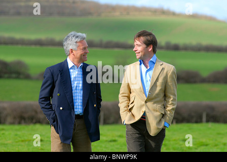 Rt-Shadow Secrétaire d'État aux affaires, Alan Duncan et son partenaire James Dunseath à Rutland, 01-03-2008 Banque D'Images