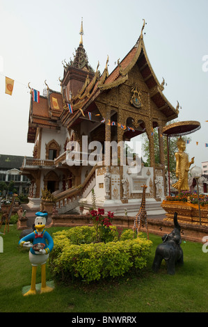 Wat Buppharam, Chiang Mai, la province de Chiang Mai, Thaïlande, Asie Banque D'Images