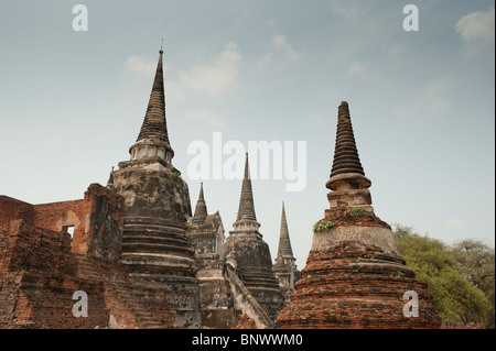 Wat Phra Si Sanphet, Ayutthaya, Province d'Ayutthaya, Thaïlande, Asie Banque D'Images