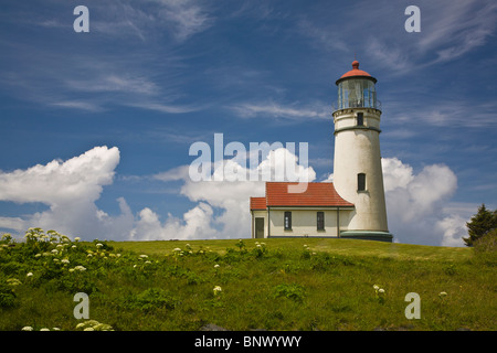 Cape Blanco Phare sur la côte de l'océan Pacifique de l'Oregon Banque D'Images