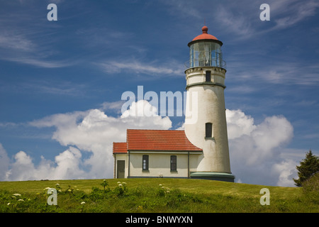 Cape Blanco Phare sur la côte de l'océan Pacifique de l'Oregon Banque D'Images