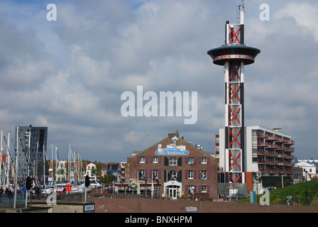 Phare et Oranjedijk Swaenhof à Vlissingen Pays-Bas Banque D'Images