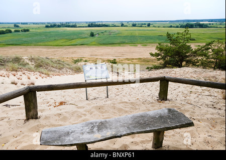 Vue de vallée de la rivière Löcknitz , Klein Schmölen, Dömitz, Mecklembourg Poméranie occidentale, Allemagne Banque D'Images