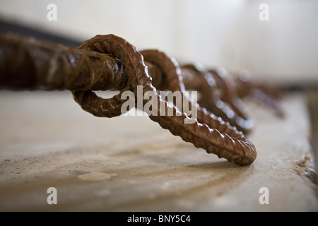 Les fers de la cheville à la prison de l'île de Con Son, Vietnam Banque D'Images