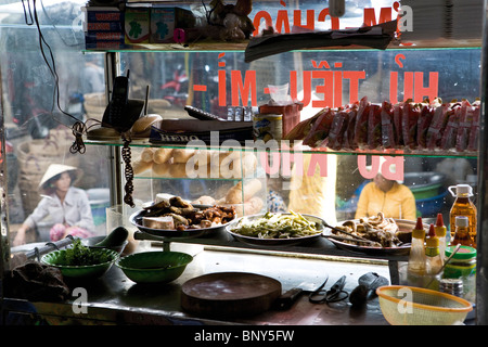 Restaurant cuisine de Cai Rang quart de Can Tho, Vietnam Banque D'Images