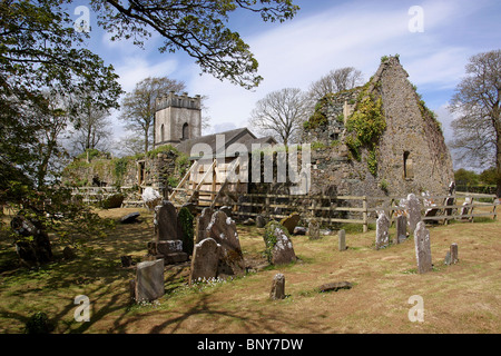 L'Irlande, Waterford, Stradbally, anciennes ruines de l'église médiévale Banque D'Images