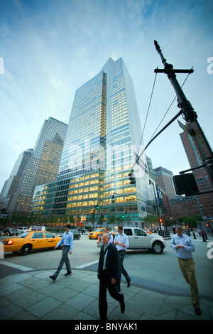 Le nouveau siège de Goldman Sachs à New York, au 200 rue de l'Ouest est considérée le mardi 3 août 2010. (© Richard B. Levine) Banque D'Images