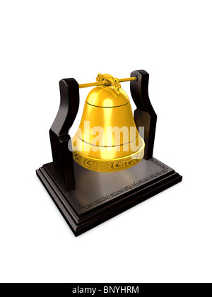 Image 3D, golden bell conceptuel Banque D'Images