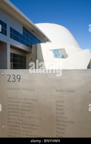 Les murs Bienvenue chez Western Australian Maritime Museum. Fremantle, Australie occidentale, Australie. Banque D'Images