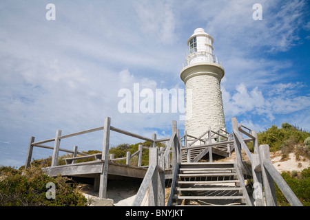 Phare de Bathurst sur Rottnest Island, Australie occidentale, Australie. Banque D'Images