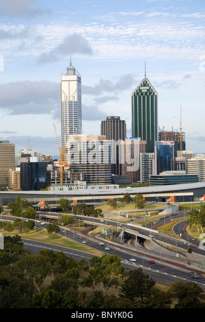 Perth skyline de Kings Park. Perth, Australie occidentale, Australie. Banque D'Images