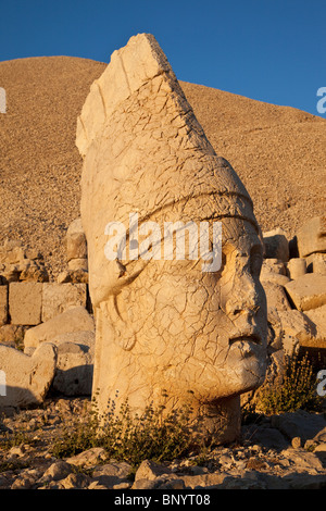 Chef d'Antiochus sur le Mont Nemrut, Turquie Banque D'Images