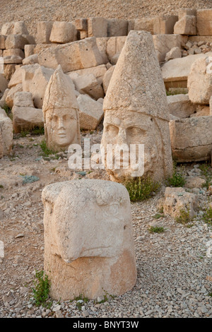 Tête de statue au Mont Nemrut, Turquie Banque D'Images