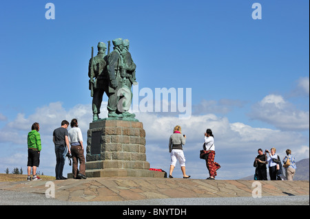 WW2 Commando Memorial, le monument en bronze pour commémorer les commandos de la Seconde Guerre mondiale, Spean Bridge, Highlands, Écosse, Royaume-Uni Banque D'Images