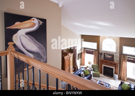 High angle view of a nice American home intérieur Banque D'Images