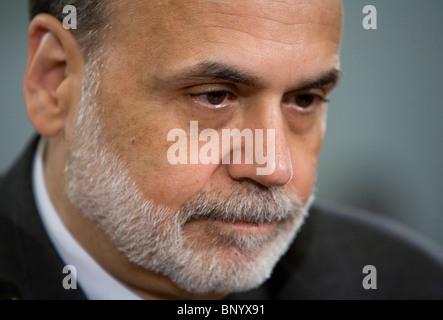 Le Président de la Réserve fédérale, Benjamin Bernanke. Banque D'Images