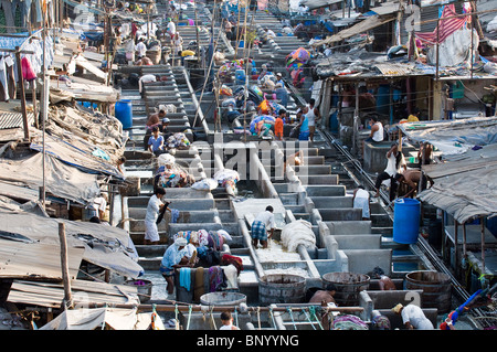 Dhobi ghats à Saat Rasta près de Mahalaxmi Gare Banque D'Images