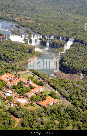 D'Iguazu, frontière entre le Brésil et l'Argentine, l'Amérique du Sud Banque D'Images