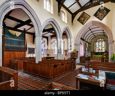 Eglise St Mary Magdalene Barkway interior Banque D'Images